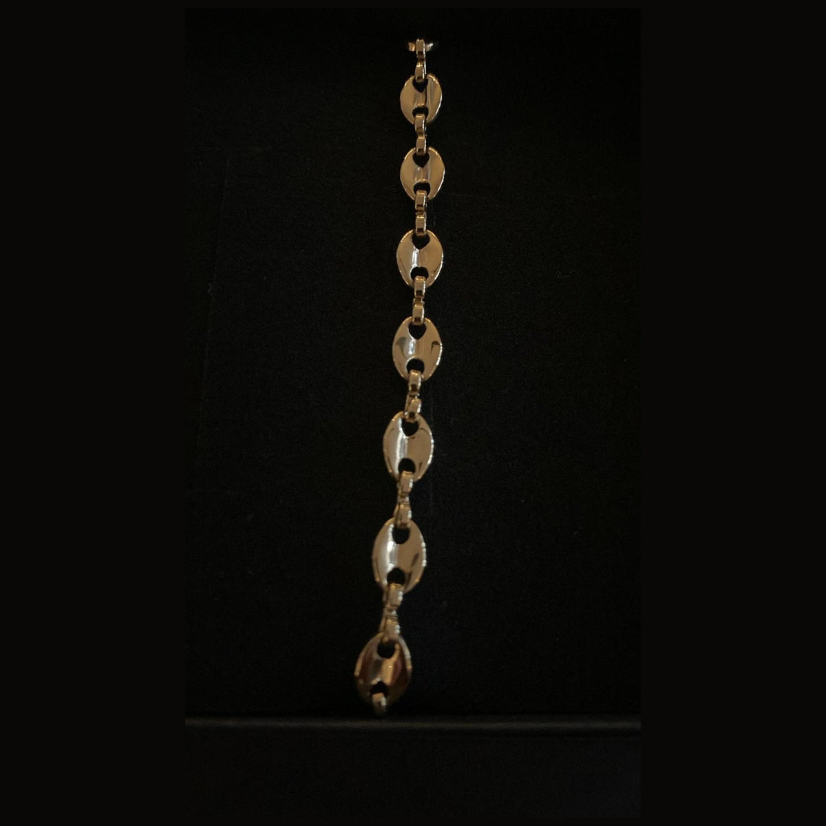 Damenarmband gold, Kaffeebohnen-Glieder