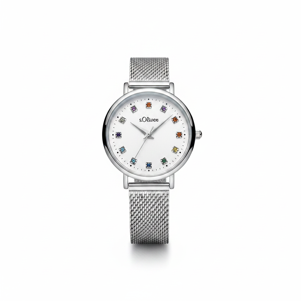 s.Oliver Damenuhr SO-3780-MQ – bunte Zirkonia