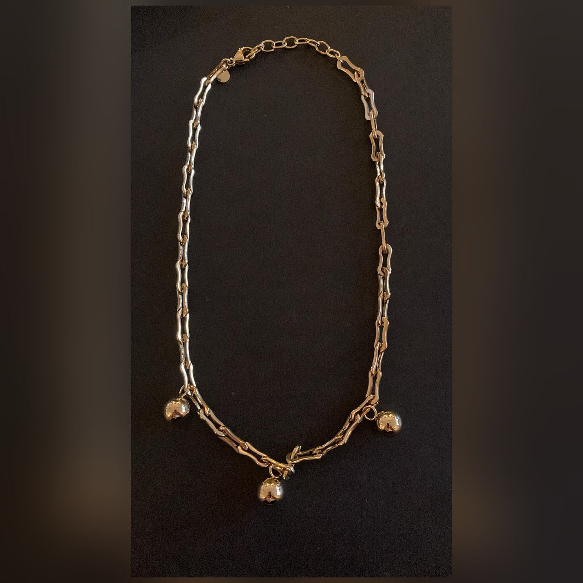 Amor Halskette goldfarben, grobe Ankerkette