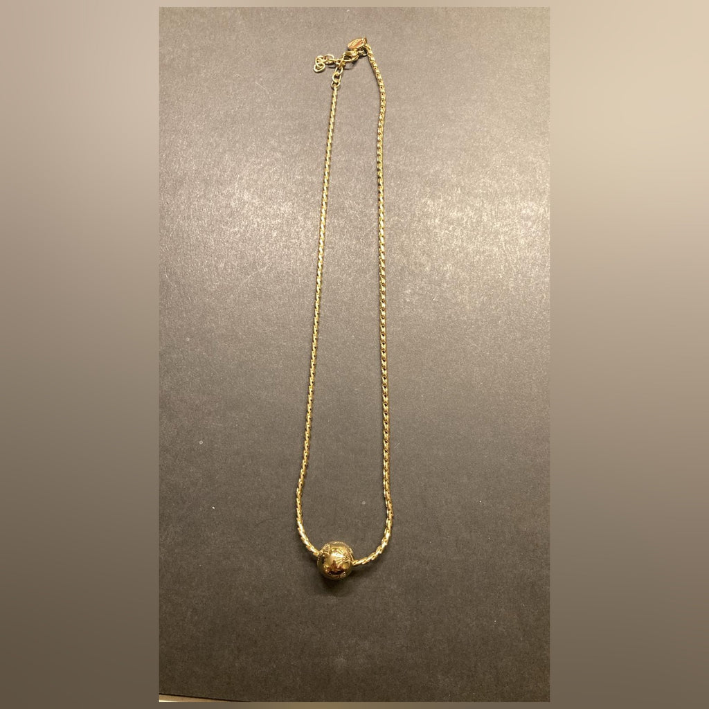 JOOP! Halskette gold, Ankerkette mit gravierter Kugel
