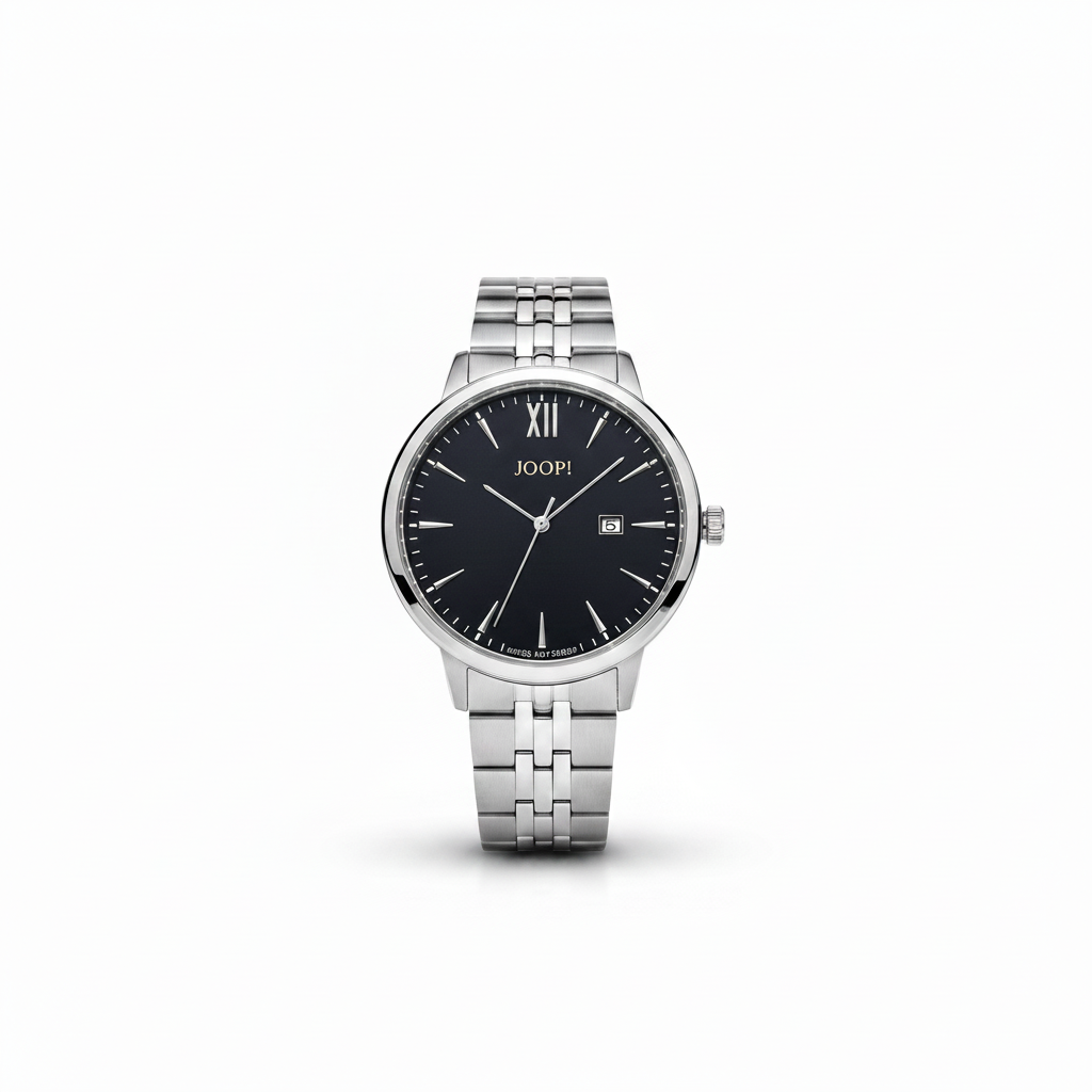 JOOP! Herrenuhr 42 mm – Roségold mit blauem Zifferblatt