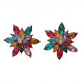 Ohrstecker Blume/Stern – bunte Kristalle