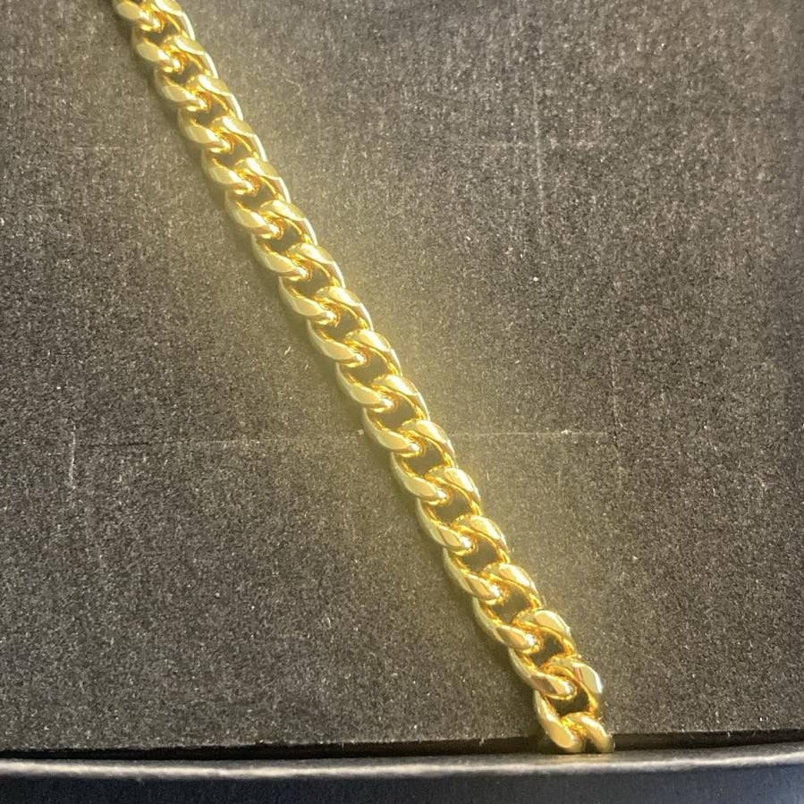 Panzerarmband goldfarben mit breiten Gliedern
