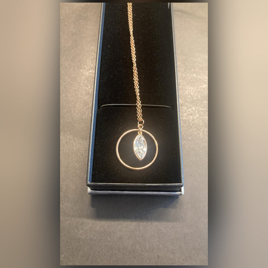 Halskette rosegold mit Kreis-Anhaenger