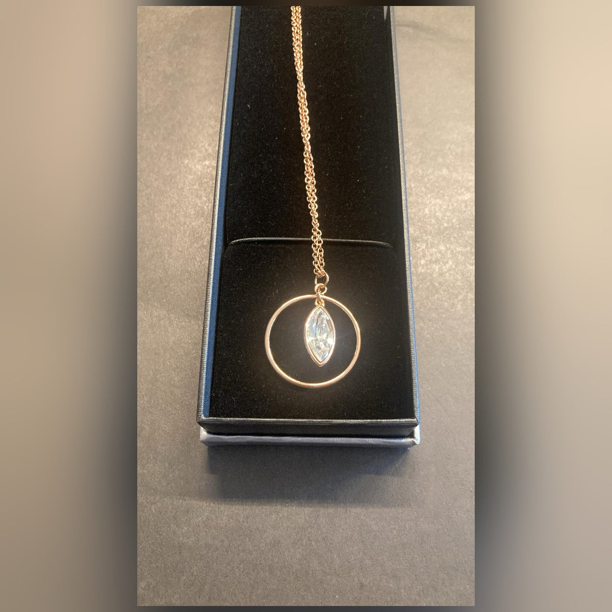 Halskette rosegold mit Kreis-Anhaenger
