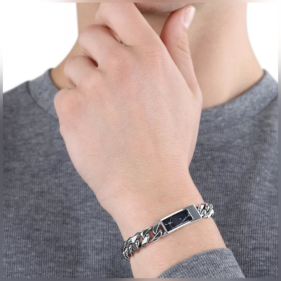 s.Oliver ID-Panzerarmband silber