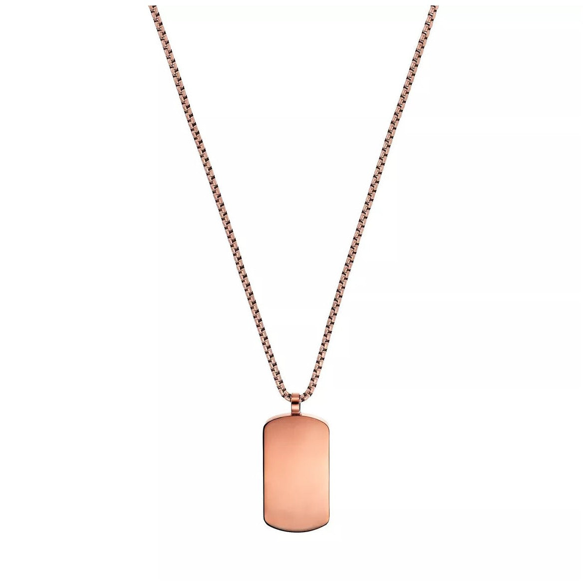 s.Oliver Dogtag-Halskette kupfer und rot