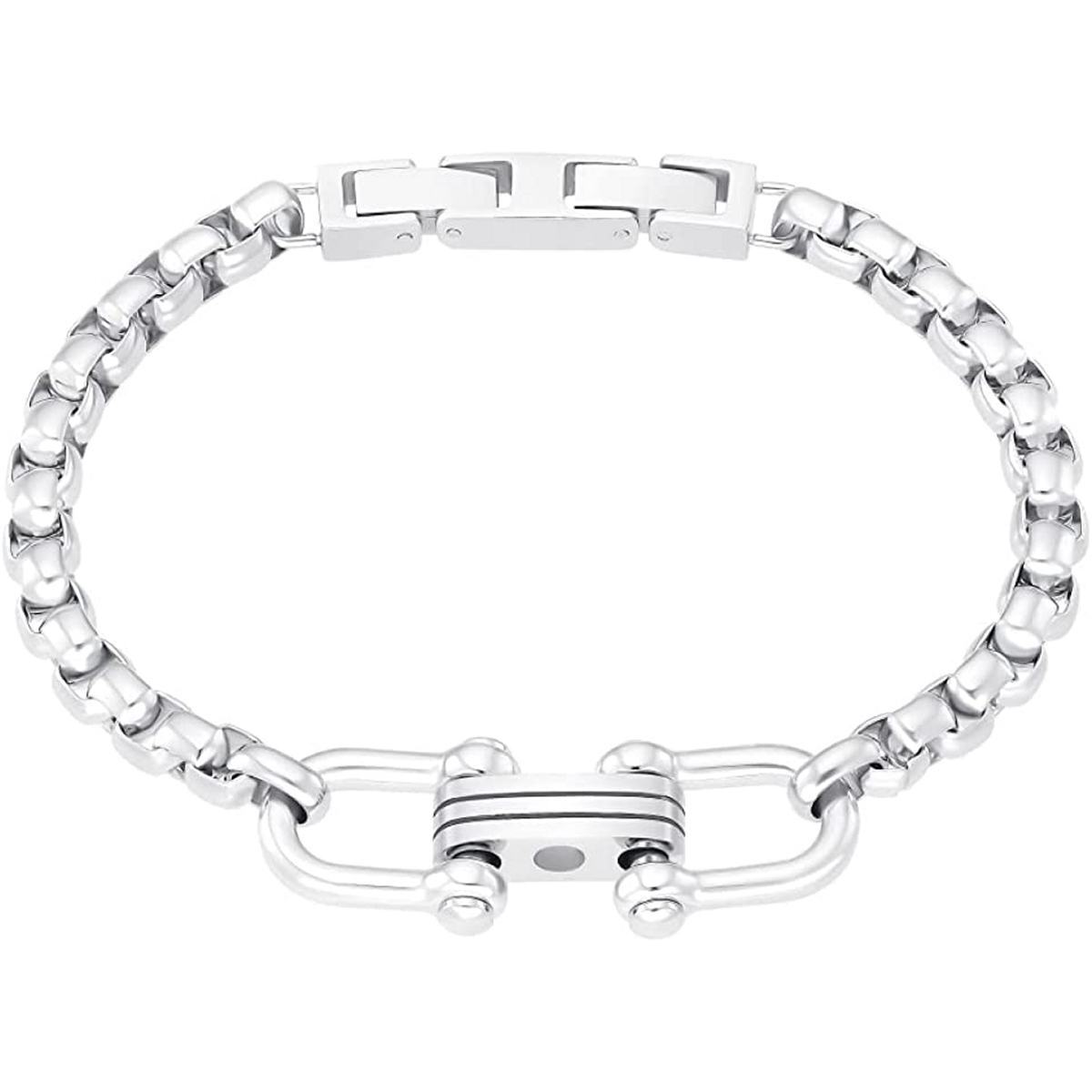 s.Oliver Panzerarmband silber – Schäkel-Verschluss