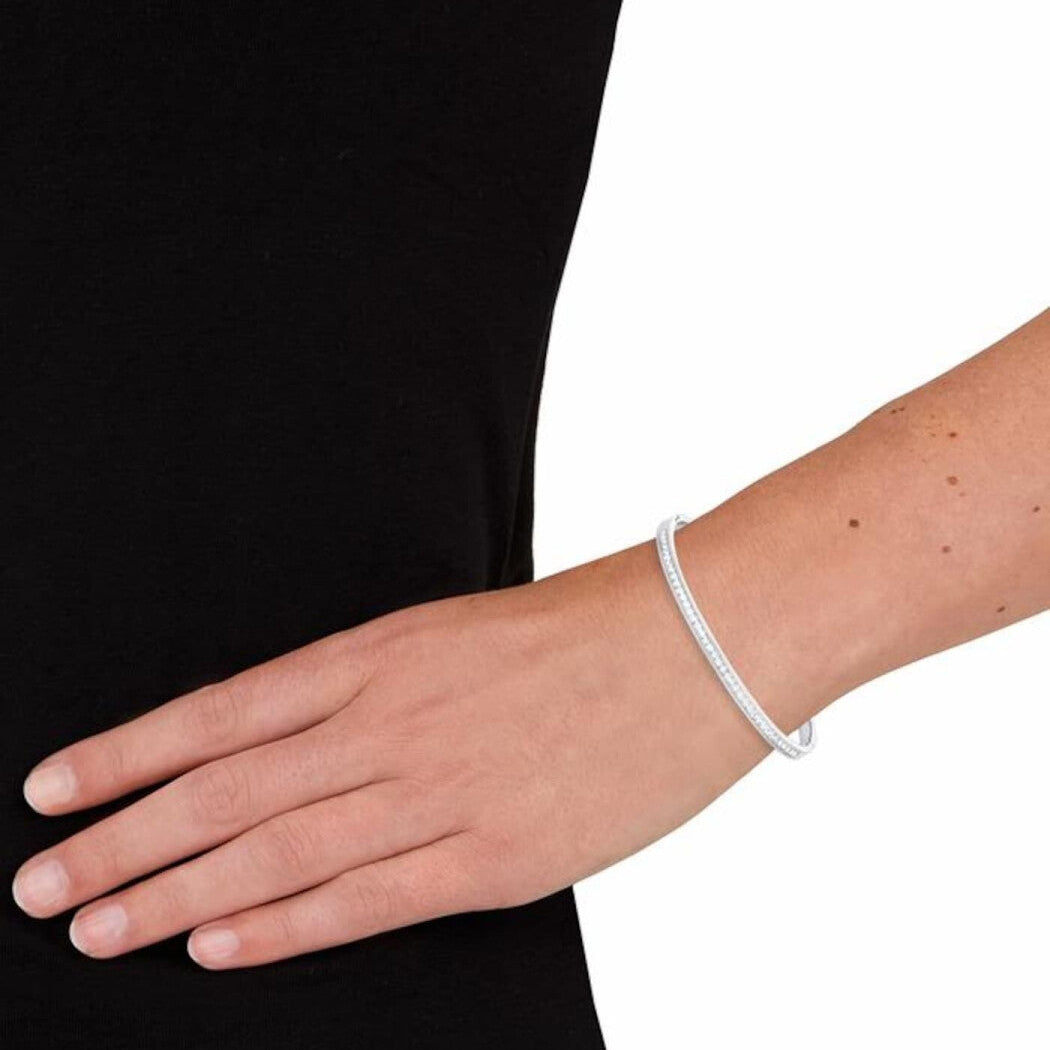s.Oliver Bangle-Armreif silber – Baguette-Zirkonia