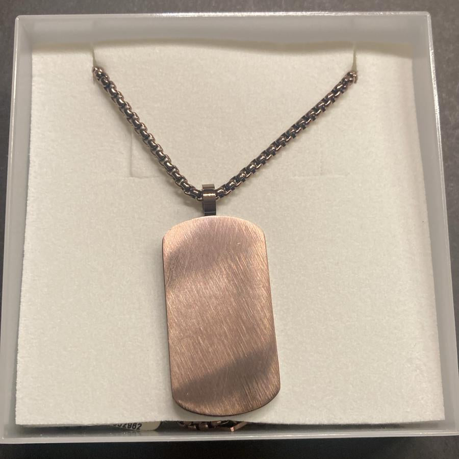 s.Oliver Dogtag-Halskette – kupfer/roségold, bicolor