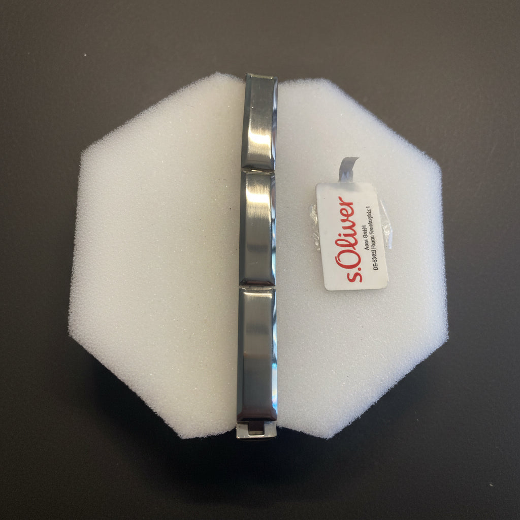 s.Oliver Gliederarmband silber – quadratische Segmente